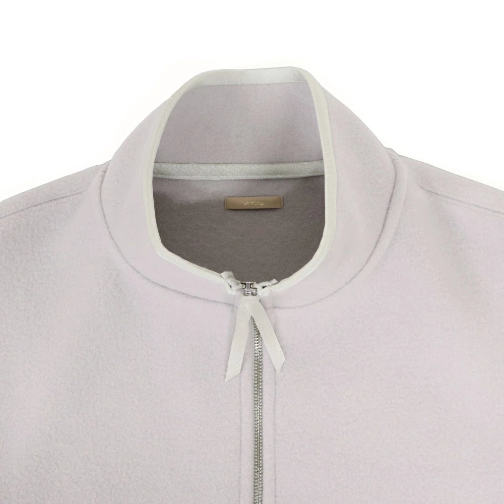 LAMOND(ラモンド)Unisex/ユニセックス Pure Super100s Lambs Wool Fleece Blouson スーパー100s ラムウール フリース スタンドカラーブルゾン【LM-O-130】