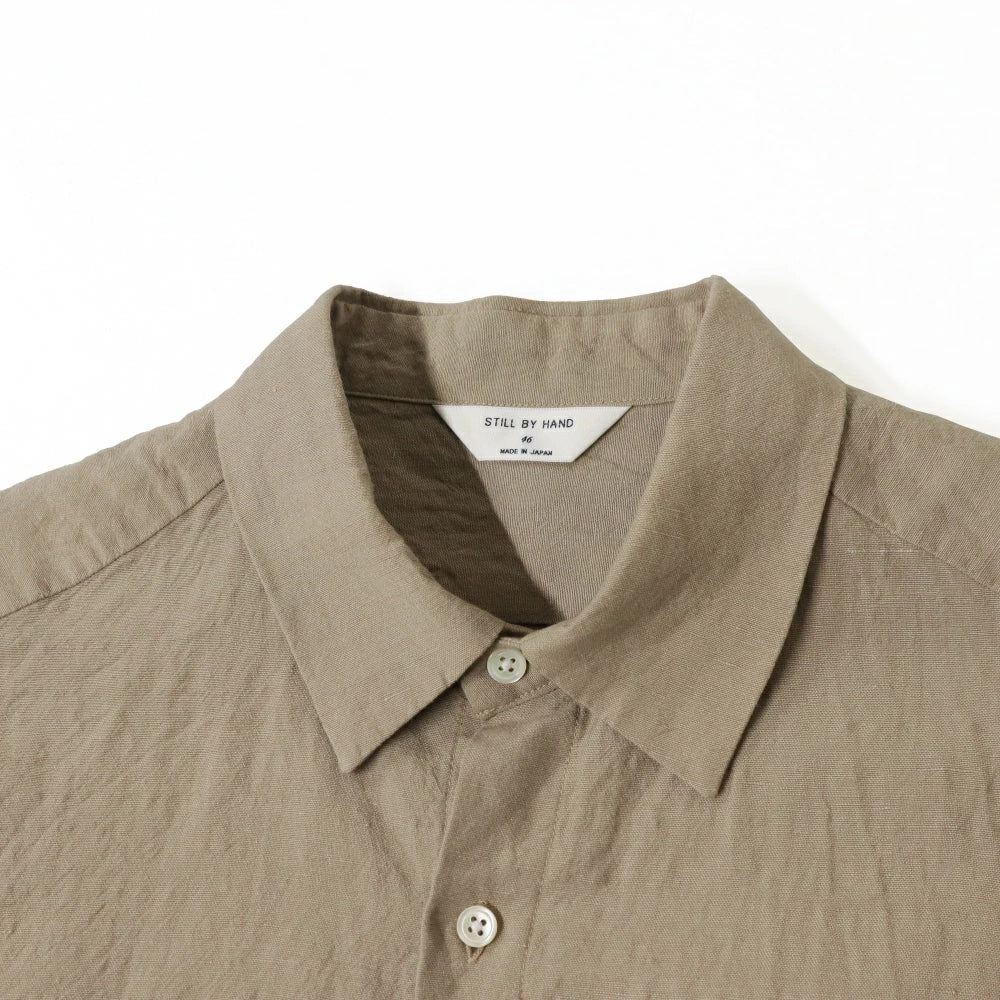 STILL BY HAND(スティル バイ ハンド)Wool Linen Regular Collar Shirts ウール リネン レギュラーカラー シャツ【SH03254】