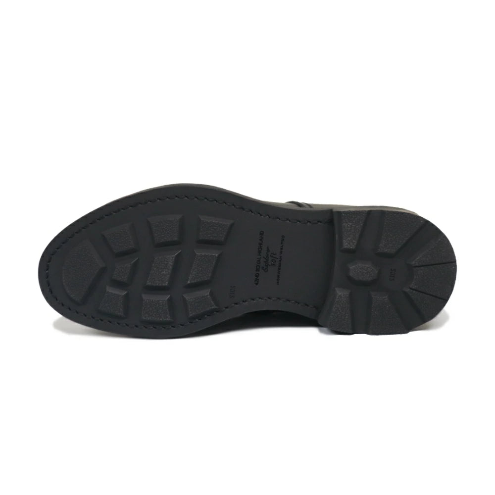 42ND ROYAL HIGHLAND Mens Explorer soft Black ノルウェージャン ソフトレザー Vチップ【CSN8402-01】