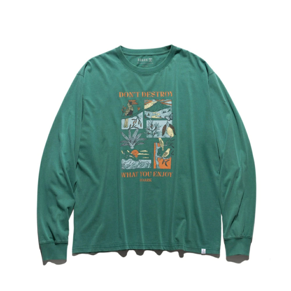 ROARK(ロアーク)"ENJOY" WELL WORN L/S TEE "26SS"【RLTJ1203-HUN】