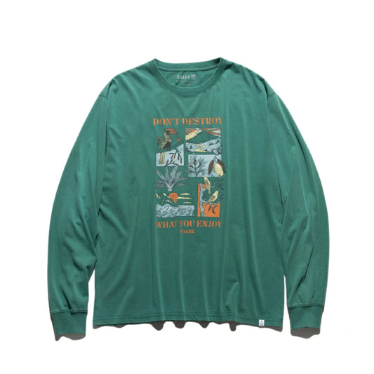 ROARK(ロアーク)"ENJOY" WELL WORN L/S TEE "26SS"【RLTJ1203-HUN】