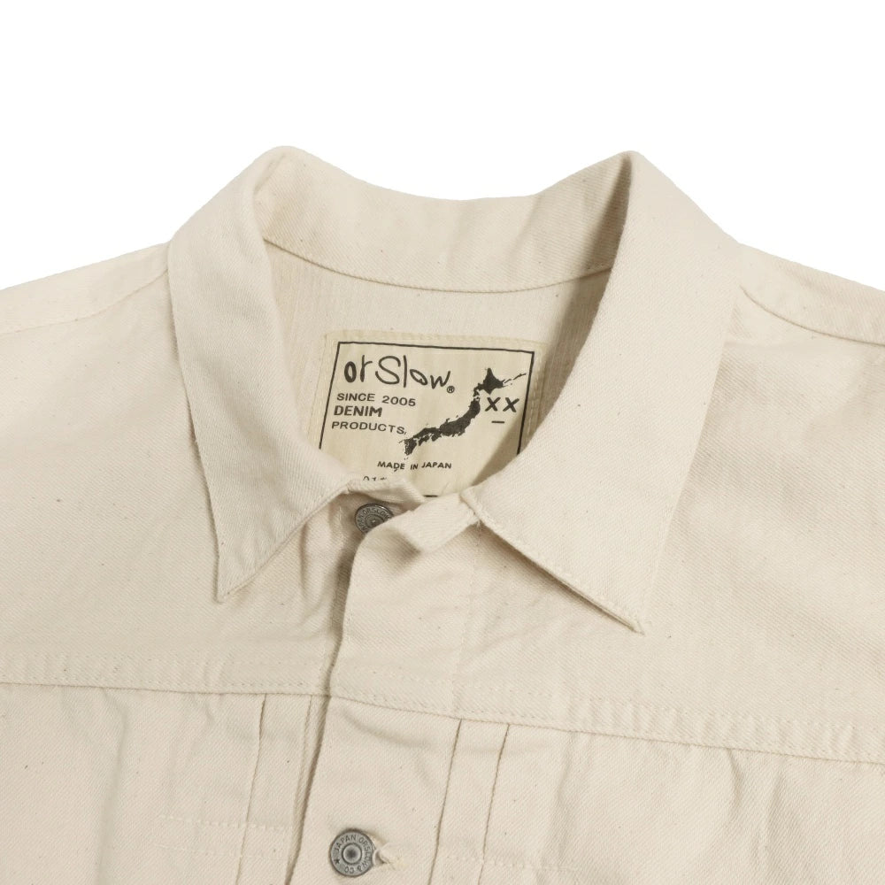 orSlow(オアスロウ)TYPE1 40'S PLEATED FRONT BLOUSE "ECRU"【03-6011-66】