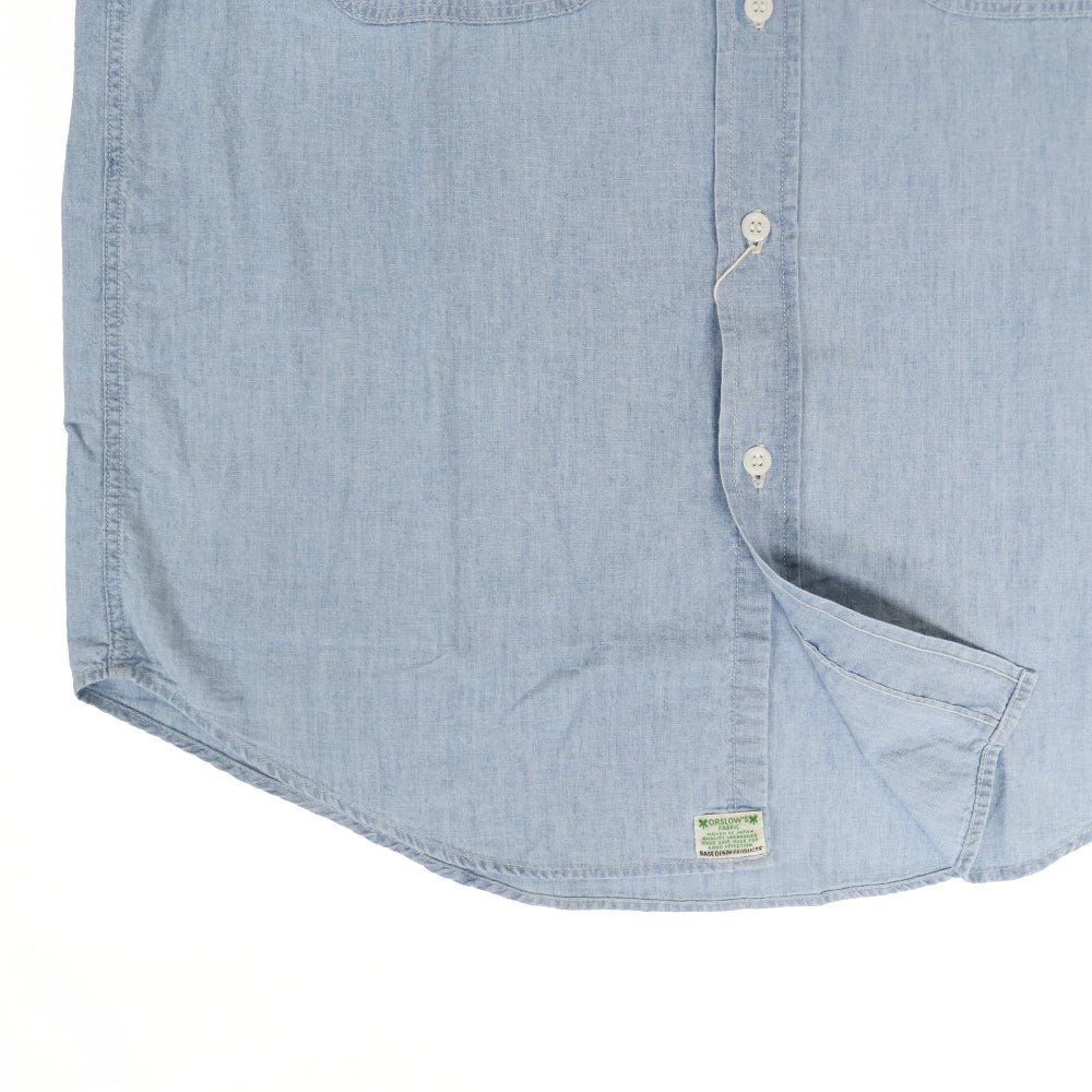 orSlow(オアスロウ) S/S Chambray Work Shirts w/ Flap Pocket ショートスリーブ シャンブレー ワーク シャツ "26SS"【01-8172-99】