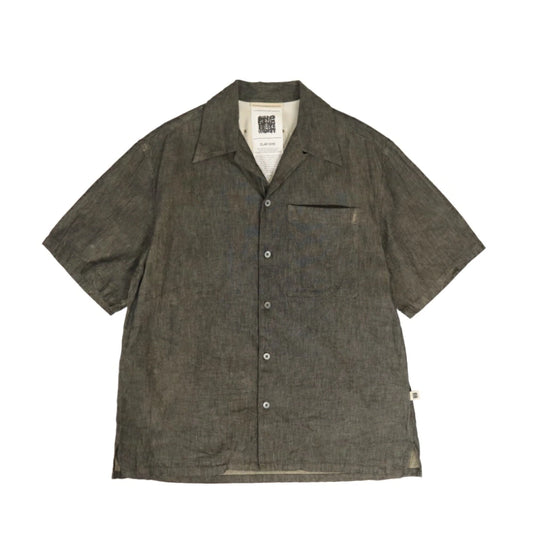 GOODNEIGHBORS SHIRTS(グッドネイバーズシャツ)BORROUGHS Relax Fit S/S Shirts BLACK 群馬泥染め リラックス フィット オープンカラーシャツ【BCS-149】