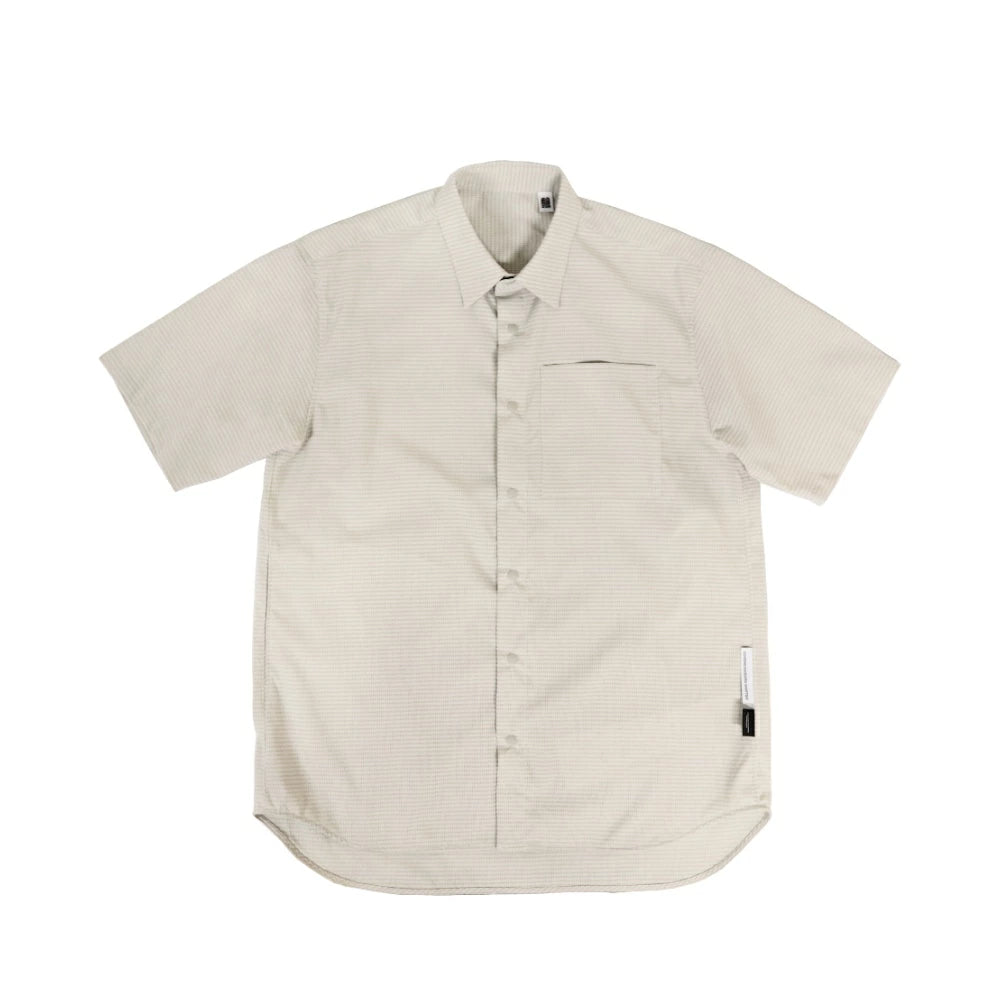 beruf baggage(ベルーフバゲージ)×GOODNEIGHBORS SHIRTS(グッドネイバーズシャツ)COMFY S/S Shirts "BEIGE" ドットエア ショートスリーブ シャツ【brf-GNS02】