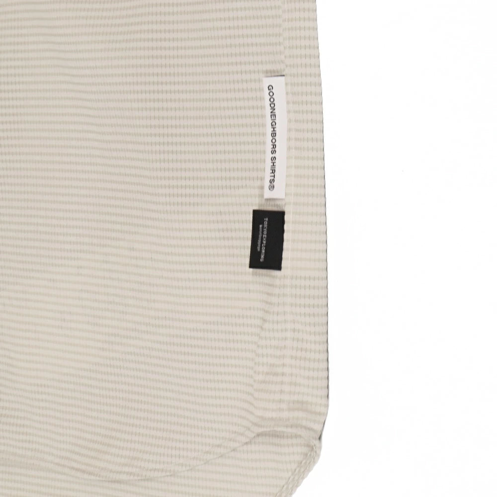 beruf baggage(ベルーフバゲージ)×GOODNEIGHBORS SHIRTS(グッドネイバーズシャツ)COMFY S/S Shirts "BEIGE" ドットエア ショートスリーブ シャツ【brf-GNS02】