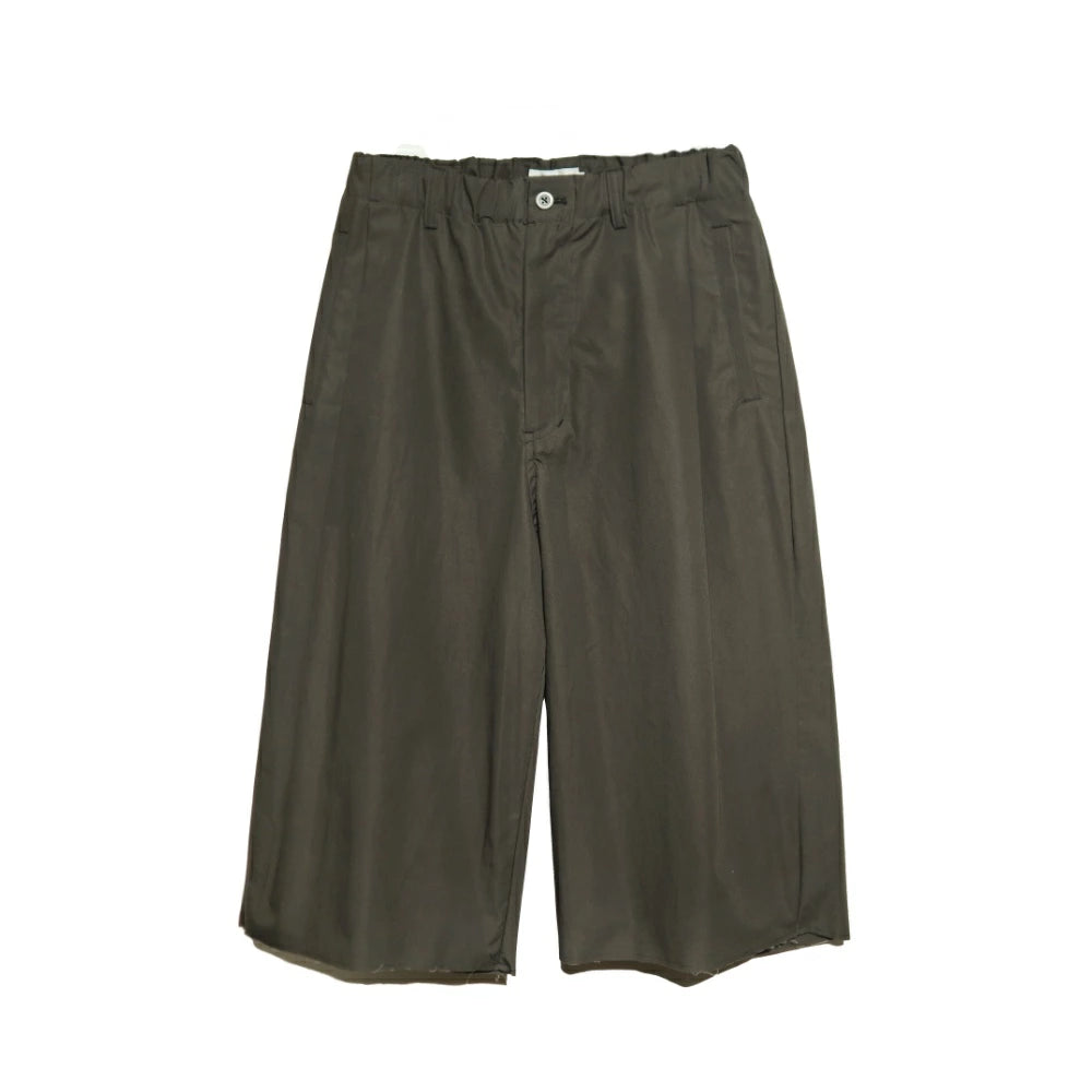 STILL BY HAND(スティル バイ ハンド)Cotton Weather Cloth Wide Shorts ウェザークロス 7分丈 カットオフ ショーツ【PT05262】