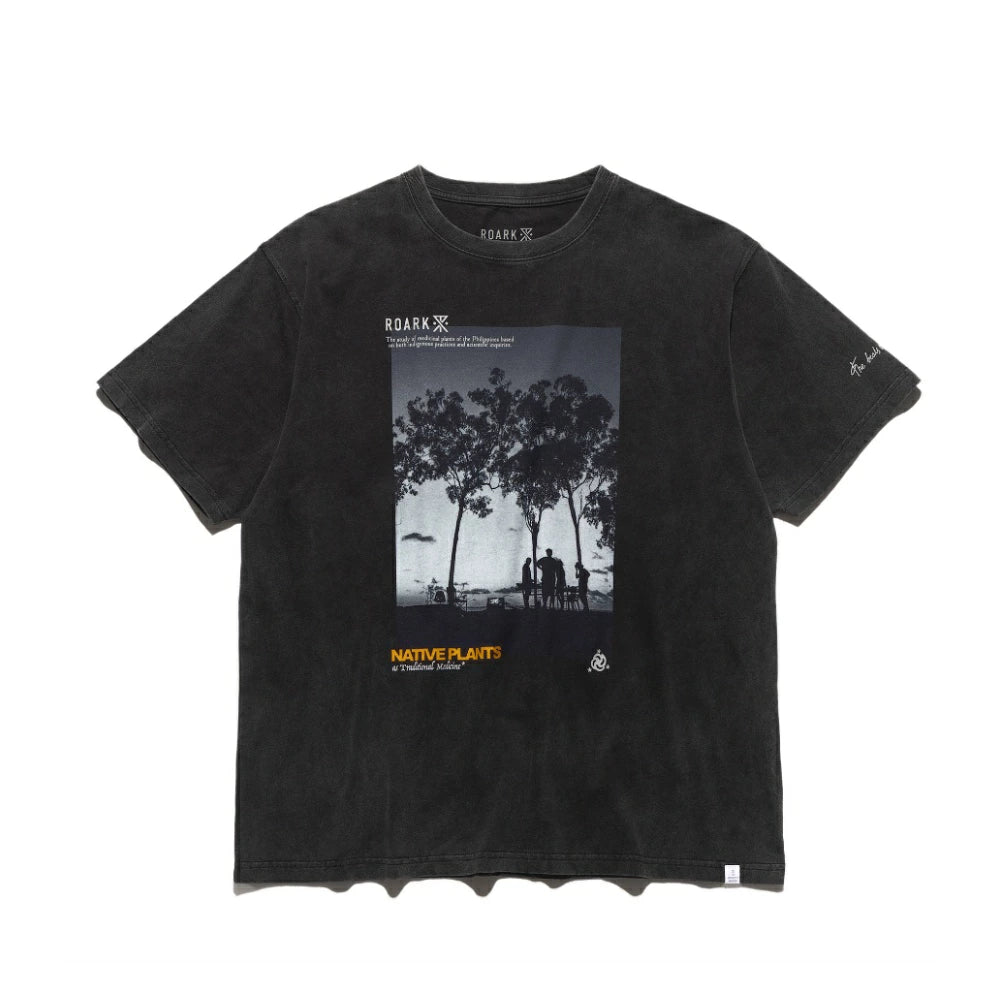 ROARK(ロアーク)"NATIVE PLANTS" WELL WORN TEE【RTJM1220-BLK】