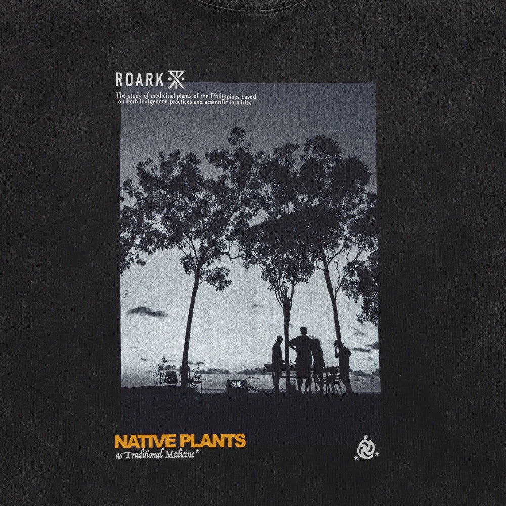 ROARK(ロアーク)"NATIVE PLANTS" WELL WORN TEE【RTJM1220-BLK】