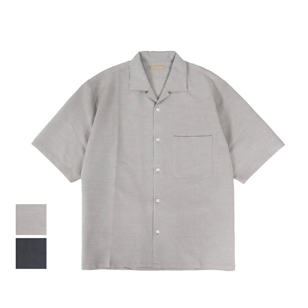 LAMOND(ラモンド)Shari Shirts ハイツイスト ポリエステル オープンカラーシャツ"26SS"【LM-S-083-UM】