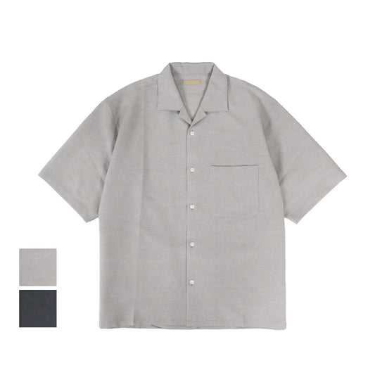 LAMOND(ラモンド)Shari Shirts ハイツイスト ポリエステル オープンカラーシャツ"26SS"【LM-S-083-UM】