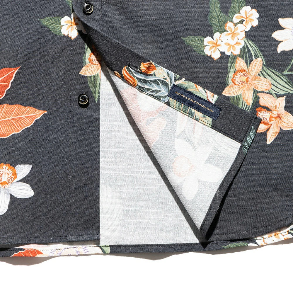 ROARK(ロアーク)"PALAWAN FLORAL" JOURNEY S/S【RWJ1206-BLK】