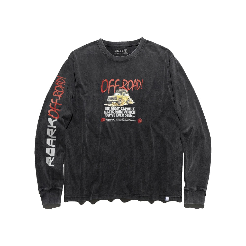 ROARK(ロアーク)"OFF ROAD" WELL WORN L/S TEE【RLTJ1253-BLK】