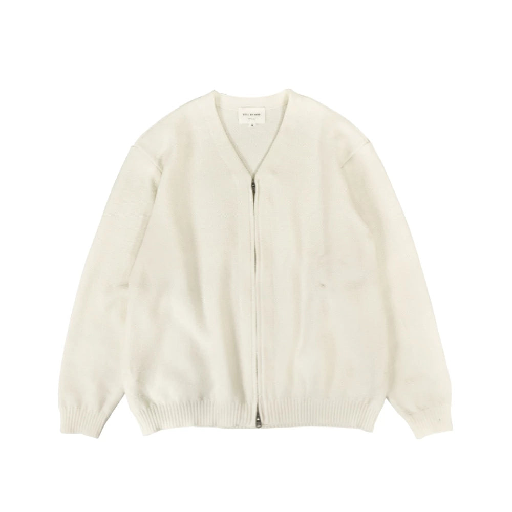 STILL BY HAND(スティル バイ ハンド)Cotton Wool Zip Cardigan【KN02263】