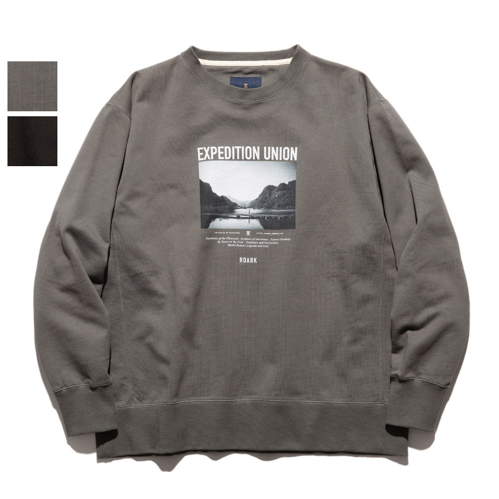 ROARK REVIVAL(ロアーク リバイバル)“EXPEDITION UNION" PHOTO CREW SWEAT フォトプリント クルーネック スウェット