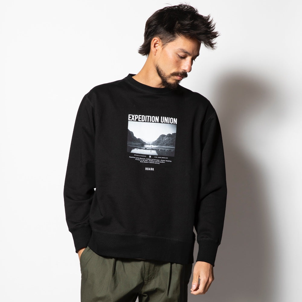 ROARK REVIVAL(ロアーク リバイバル)“EXPEDITION UNION" PHOTO CREW SWEAT フォトプリント クルーネック スウェット