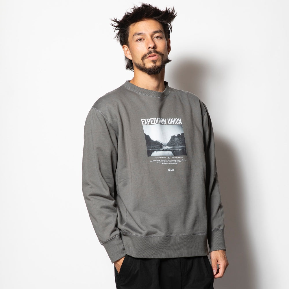 ROARK REVIVAL(ロアーク リバイバル)“EXPEDITION UNION" PHOTO CREW SWEAT フォトプリント クルーネック スウェット