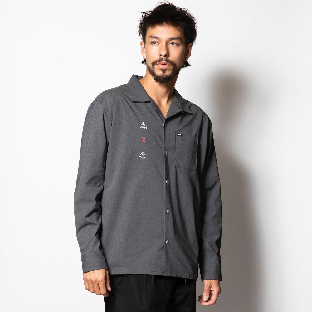 ROARK REVIVAL(ロアーク リバイバル)CRUSHABLE ST L/S SHIRTS - COMFORT FIT ソロテックス オープンカラーシャツ