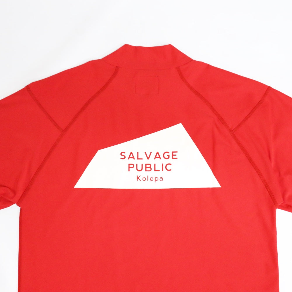 SALVAGE PUBLIC Kolepa(サルベージ パブリック コレパ)SURF Mockneck Shortsleeve(Kolepa Stamp) ブランドロゴ プリント モックネックTシャツ