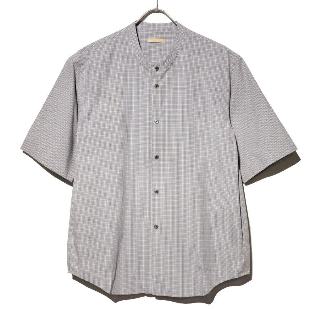 LAMOND(ラモンド)Band Collar Check Shirts Jacket